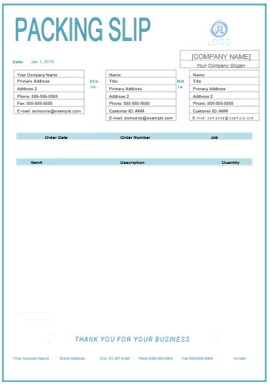 20+ Free Packing Slip Templates [Excel, Word, PDF] » TemplateData