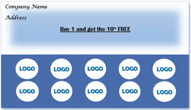discount punch card template free downloads