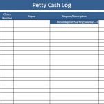 free petty cash log template 3