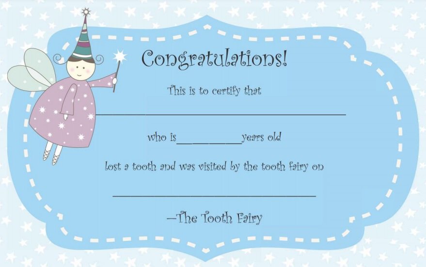 20 free tooth fairy certificate template word pdf templatedata