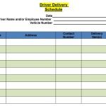 truck delivery schedule template