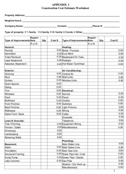 18 Free Painting Estimate Templates Excel Word PDF TemplateData