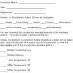 free disciplinary action form 5