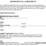 free room rental agreement template 9