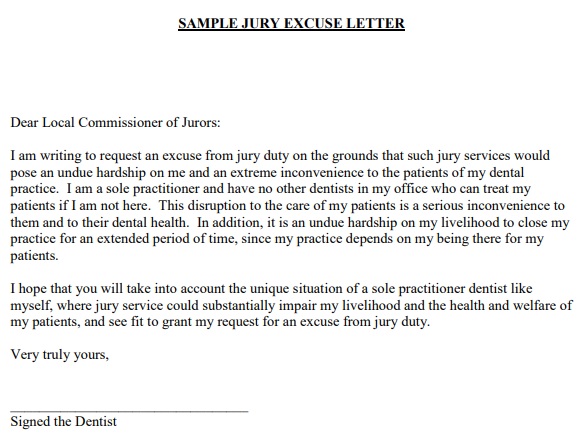 Free Jury Duty Excuse Letters & Templates [Word, PDF]