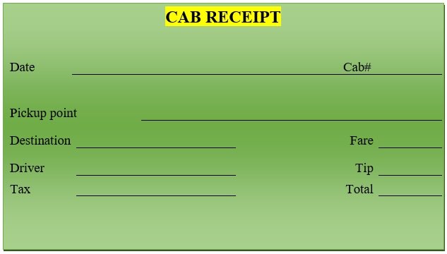 printable taxi receipt templates excel word pdf templatedata