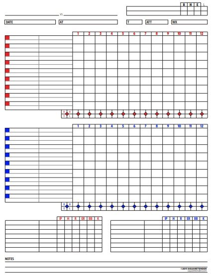 Free Baseball Statistic Templates (Excel, PDF) » TemplateData