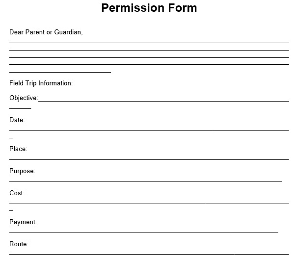 Permission Slip Templates & Field Trip Forms [MS Word]