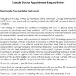 sample doctor appointment request letter