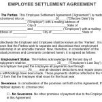 employee settlement agreement template