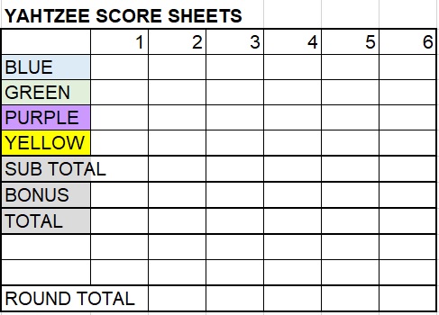 free yahtzee score sheet 1