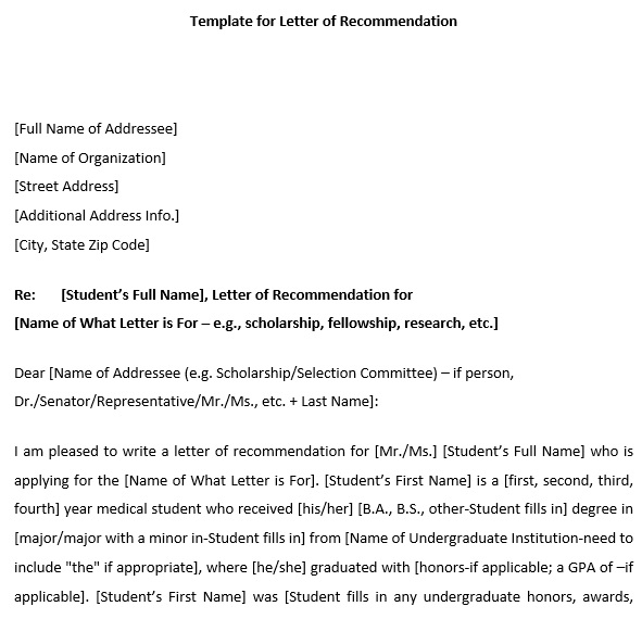 printable high school recommendation letter 7
