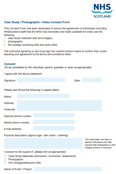case study video consent form