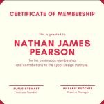 professional membership certificate template