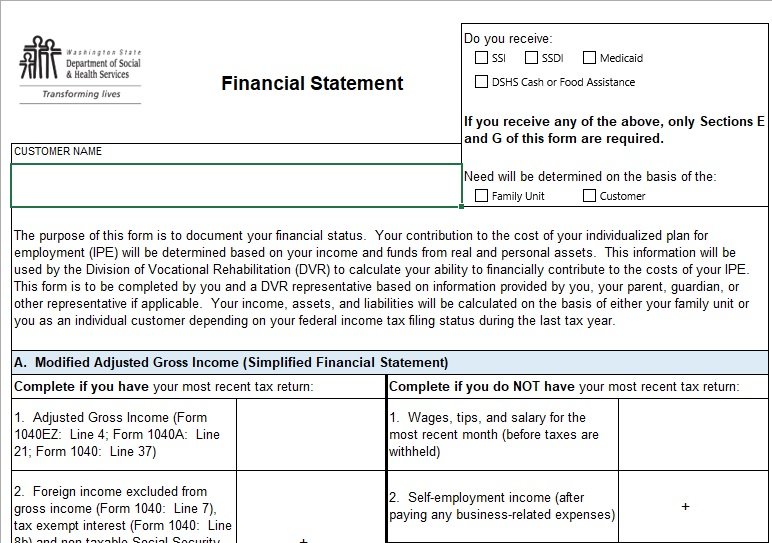 free financial statement template 9