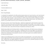 Printable Cover Letter for Office Job (Word / PDF) office administrator cover letter sample