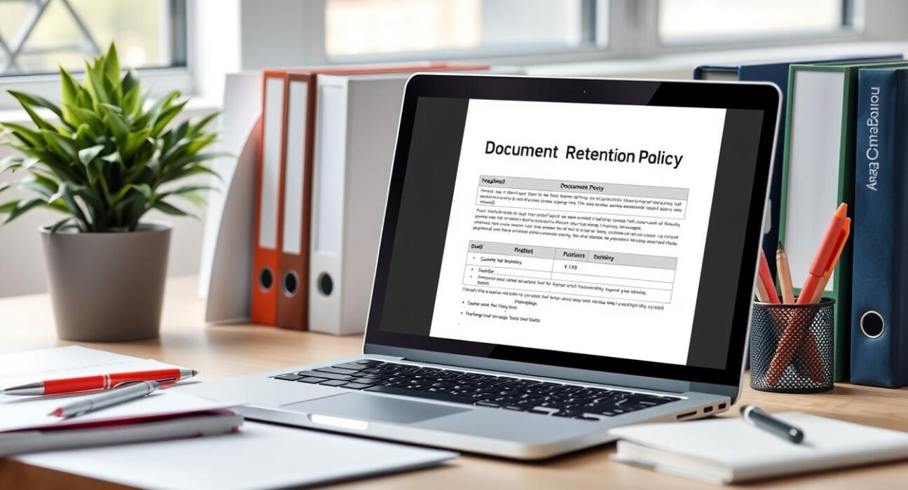 document retention policy template